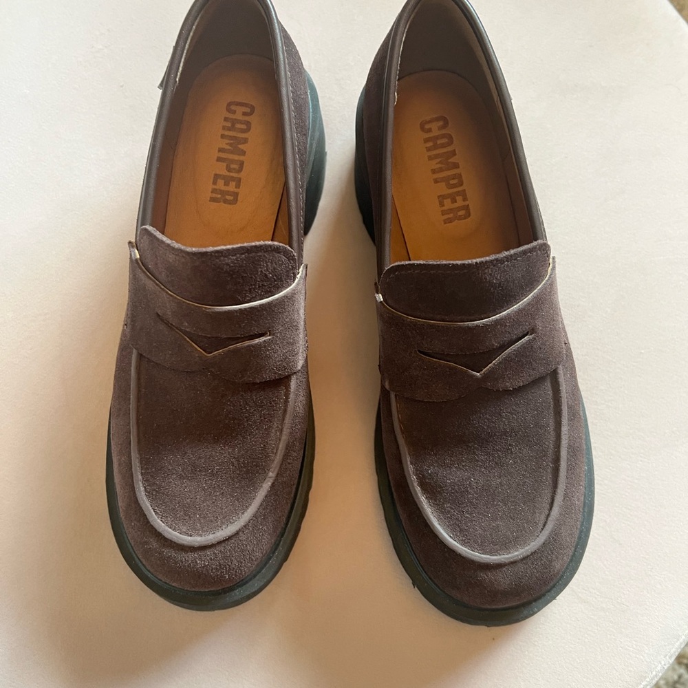 Camper Women's Brown Suede Loafers